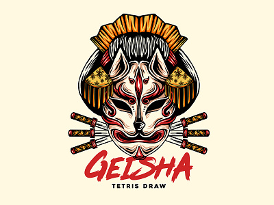 GEISHA ( DESIGN FOR SALE ) apparell branding clothing design handdraw illustration logo tshirt tshirt design