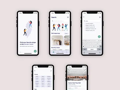 New Jersey Mall App #MadeWithAdobeXD adobe xd app app ux events app iphone x madewithadobexd mobile app mobile app design new jersey shopping shopping app ui design user interface