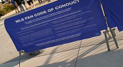 Code of Conduct barrier environmental design illustrator sign typography vector wayfinding