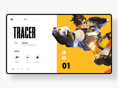 Overwatch branding design game game ui identity overwatch typography ui ui design ux web web design landing page website