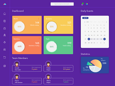 Team Management Dashboard analytic app board cards business dashboard dashboard design ecommerce gradient illustration interface mobile planner product design simple status team management ui ux