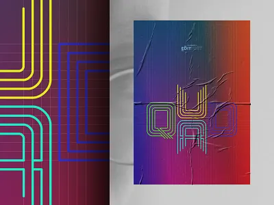 Quad | Filmsuppy Edit Fest challenge contest edit editfest editor film filmsupply gradient motion motion design motiongraphics poster scifi short film title title design title sequence