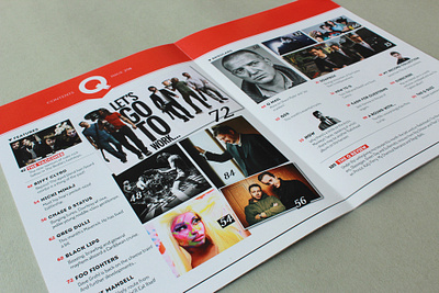 Experimental revamp of Q Magazine layout design publication typography