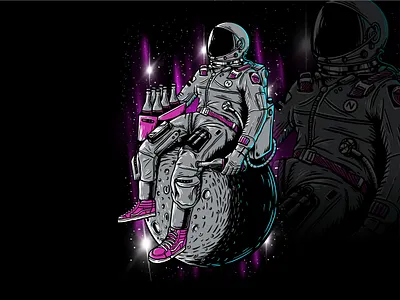 stay relax artwork astronaut branding clothing design galaxy graphicdesign handmade illustration logo space