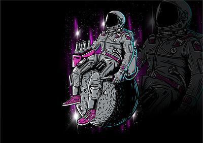 stay relax artwork astronaut branding clothing design galaxy graphicdesign handmade illustration logo space