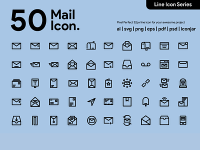 Kawaicon - 50 Mail Line icon app communication icon icon a day icon app icon design icon set line line icon mail ui