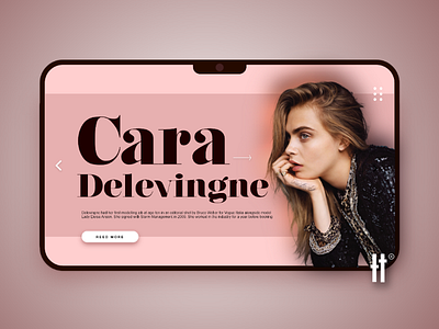 Cara power design diseño mujer pink rosa ui ux web woman