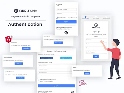 Authentication - Guru able admin template admin dashboard admin design admin panel admin template admin theme admintemplates admni dashboard template angular angular 8 angular admin template angular dashboard branding dashboard sass ui ux design ui ux ui ux design uidesign