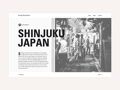 Beyond the Horizon Travel Stories art direction blog book japan mobile design responsive design story travel typo typography ui user experience user interaction ux web design