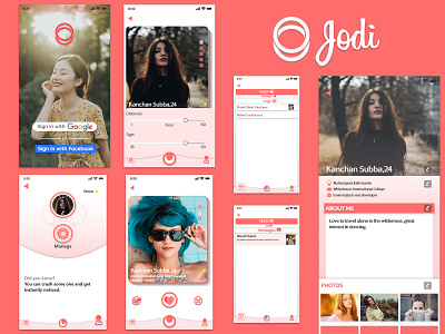 Jodi-Dating app app design nepal xd design