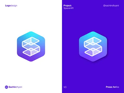 SpacerAR app Logo app app icon app logo branding design icon logo logodesign mark minimal monogram s logo space vector