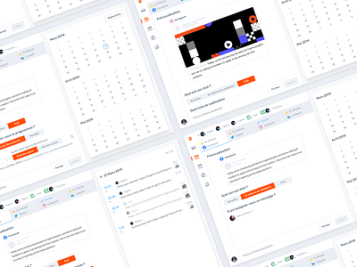 Agorapulse — Create a post [Step 2] agorapulse clean content crm interface message product design schedule social app social media ui ux