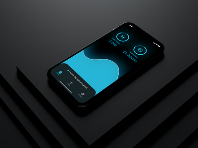 Spire Health — Dark Mode b3d blender3d breathing dark app dark mode dark theme dark ui dashboad health ios respiratory wave