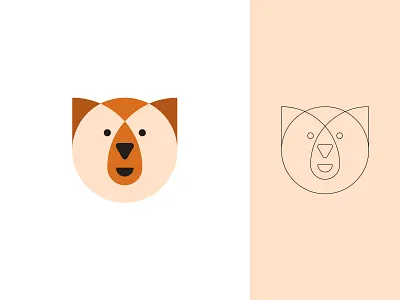 Dog&Bear bear branding design dog geometry icon illustration logo 商标 插图 设计