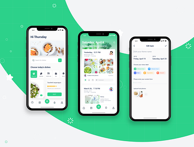 food plan app design colorful flat design illustration ios app design iphonex logo ui ui interface ui kit ux