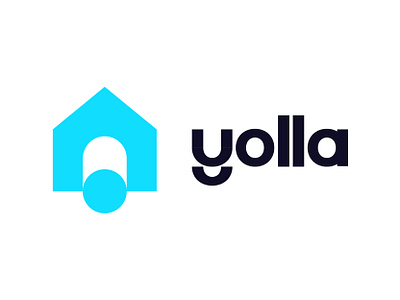 Yolla app brand branding button house icon logo mark smart