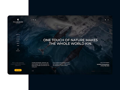 Paul Nicklen Photographer 📸 design landingpage onepage photo photography poland portfolio theme ui ux web webdesign webdesigner website wordpress