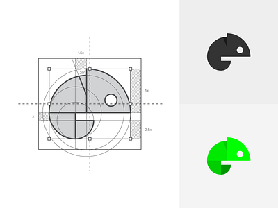 Chame - Logo Construction adobe chameleon icon icons illustrator logo logo design logomark logomarks logos mark minimal minimalism symbol