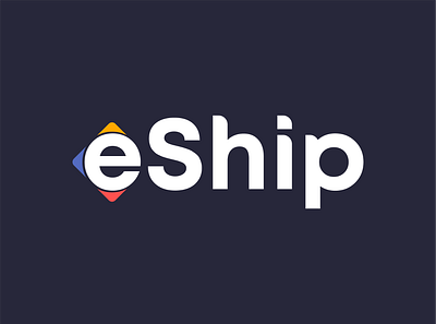 eShip logo app branding delivery delivery service e logo icon identity logo mark ship typography vector