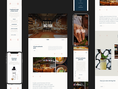 Big Fish Poke design fish interface layout poker portugal restaurant type ui ux web webdesign website