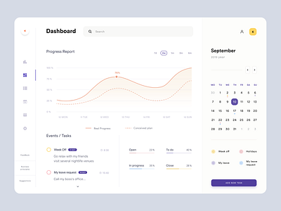 Dashboard calendar crm dashboard graphics management platform product design schedule timeline ui ux web design