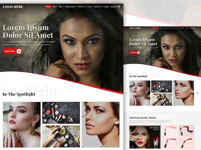 Beauty Salon homepage beauty salon homepage design branding creative design designs homepage homepage design mockup salon homepage design typography ui ux