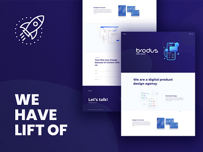 Brodus Website agency agency website creative agency design development landing page logo ui design ux design website website design