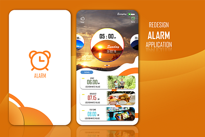 Modern Alarm app design ui ux web