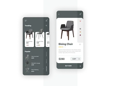 Furniture Store Mobile Application app ecommerce furniture furniture store interface mobile app shop shopping store ui ux