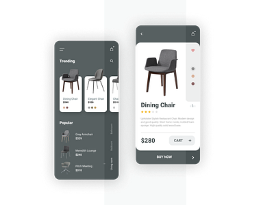 Furniture Store Mobile Application app ecommerce furniture furniture store interface mobile app shop shopping store ui ux