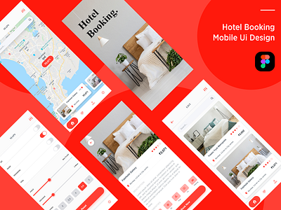 Hotel booking mobile UI deisgn. figma figmadesign hotel app hotel booking ios app development mobile app design muzli room booking ui ui ux ui design user experience design user interface design ux design
