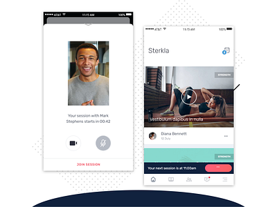 Sterkla Coaching App app application design cards coach coaching coaching app color design fitness fitness app interface design trainee trainer training ui uidesign uxdesign