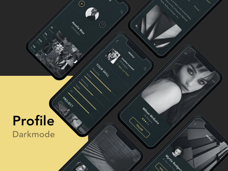 Valir Profile Darkmode app clean dark darkmode design ios principle profile sketch ui uidesign
