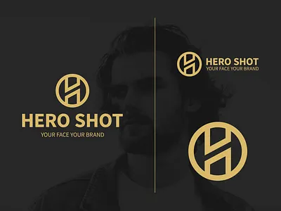 Photography company named "Hero Shot" adobe branding design graphic design icon illustration illustrator logo minimal minimalism monogram photography photography logo vector