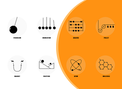 Physics Iconset creative designerpandey icon iconography iconset illustration physics vector