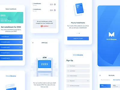 Mobile App Project atm banking clean design illustration layout loan minimal mobile mobile app mobile banking money react native sleek swift ui ui design ux