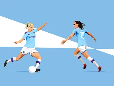 Manchester City Women football illustration manchester city soccer vector women
