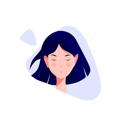 Sad Girl design drawing illustration minimalism vector