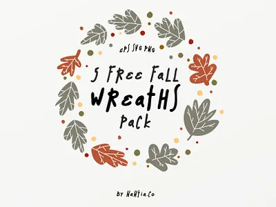 Free Fall Wreaths Vector Pack fall graphics free fall wreaths nantiaco fonts nantiaco graphics