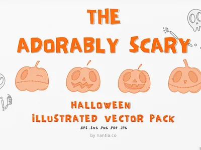Adorably Scary Halloween Pack halloween halloween design halloween graphics nantiaco graphics