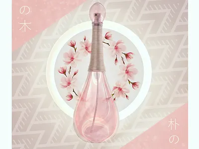 Magnolia Fragrance 3d 3d art 3d visualization elegant flower graphic design marketing motion graphic poster product design social media spring summer