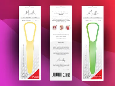 Marleofficial Tongue Scrapper app branding brush design illustration logo logo branding package design logo design product design tooth typography ui vector