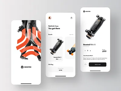 Boosted board app design illustration illustrator mobile ui ux