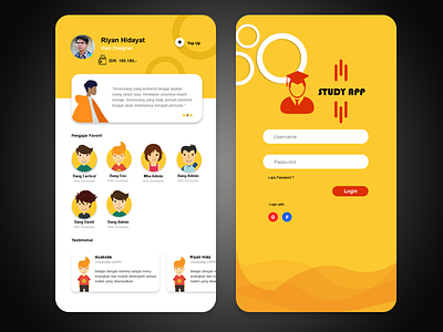 Study App app design ui ux web