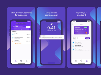 Spendesk App Store Screenshots app appstore design finance googleplay screenshots spendesk store