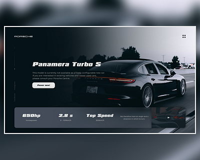 Concept landing page for Porsche automotive concept creative design design system interface landing landing design landing page minimal modern page porsche power ui user interface ux web webdesign