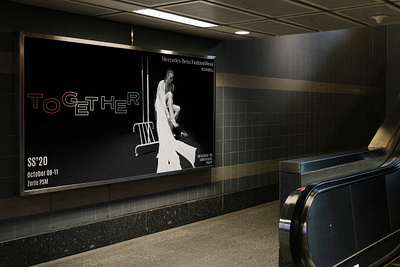 Mercedes-Benz Fashion Week Istanbul SS'20 art direction billboard concept fashion fashion week graphic design key visual poster print together typogaphy typographic visual visual design visual identity visualization