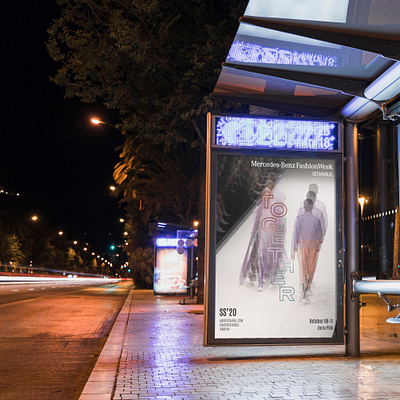 Mercedes-Benz Fashion Week Istanbul SS'20 art direction billboard concept fashion fashion week graphic design key visual poster print together typographic typography visual visual design visual identity