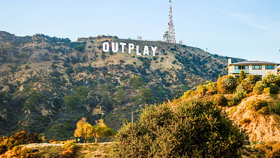 Outplay Hollywood sign style film hills hollywood holywood los angeles mountain outplay saas sign studio