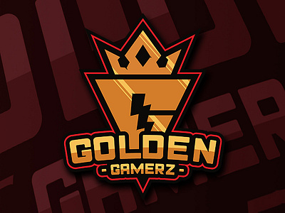 GoldenGamrez logo creative logo crown logo esports logo flat gaming gaming logo golden logo illustration logo manwar007 typography vector